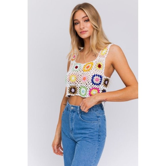 LE LIS MULTI CROCHET TOP MULTICOLOR - Picture 8 of 14